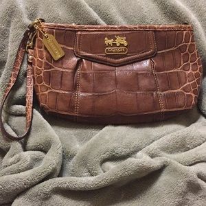 Coach snakeskin wristlet